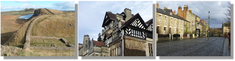 Images of places of interest close to the The Reading Rooms bed and breakfast in Northumberland