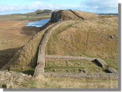 View of Hadrian's Wall near to the The Reading Rooms Northumberland Bed and Breakfast